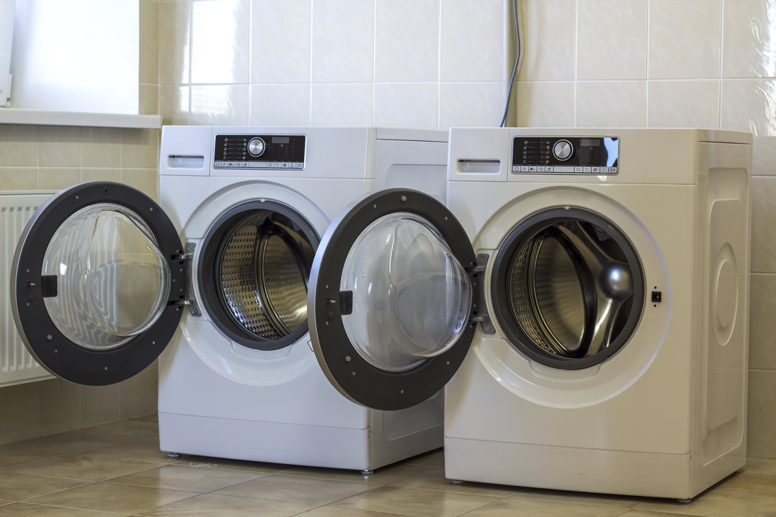 Picture of washing machines. This photo was purchased from Adobe Stock. 
